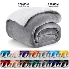 Microplush Fleece Blanket - Lightweight & Ultra Soft Large Sherpa Fleece Blanket