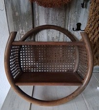  Wandregal Holz 40cm Hängeregal Rund Regal Wiener Geflecht Vintage 