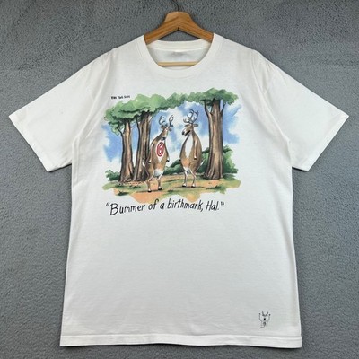 Vintage The Far Side Bummer of a Birthmark Hal T-Shirt Gary Larson White Large