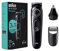 Braun All-In-One 3 Trimmer 3 in 1, 50 Min Cordless Trimmer Kit AIO3430 -NEW b43