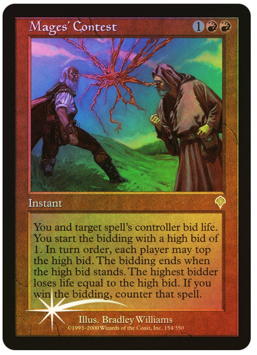 Magic the Gathering MAGES' CONTEST #154/350 Invasion Red Foil Rare 2000 NM