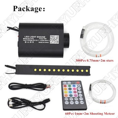 Fiber Optic Light Bluetooth App Control 16W RGBW Ceiling Star Light Kit 2M Cable