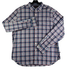 Nautica Classic Fit Stretch Button Down Shirt Men s XL Long Sleeve Plaid
