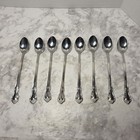 Vintage Ice Tea Flatwear Spoons Stainless By Salem Spoons Scroll Design Long