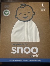 Happiest Baby Snoo Sack Size Large 4-6 Months Sleep Swaddle Ivory Never Used