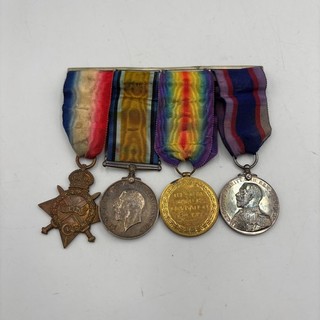 WW1 Royal Navy Medal Group of Four K.1267 T J Northridge L STO R.N.