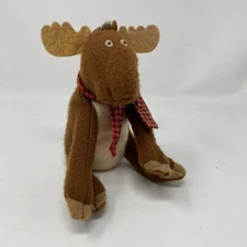 Vintage plush Moose holiday Christmas