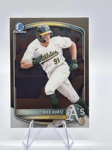 2025 Bowman Nick Kurtz Chrome Prospects #BCP-114 Oakland Athletics - 第 11/11 張圖片