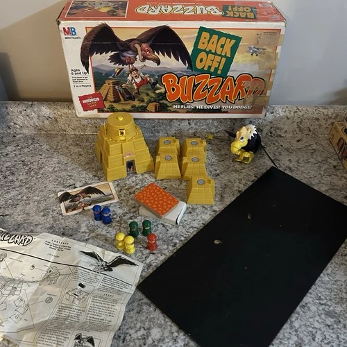 VTG 1990 BACK OFF BUZZARD Milton Bradley Motorized Board Game Missing 2 PCs
