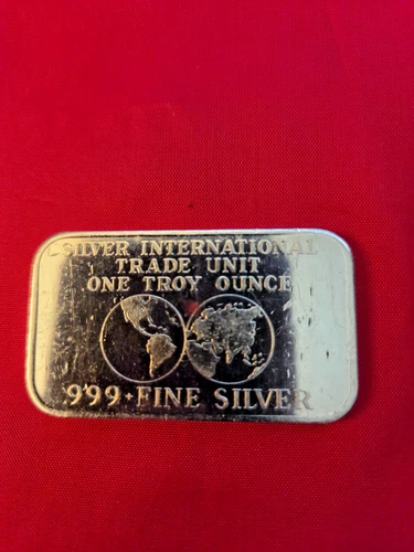 1 Troy Oz .999 Fine Silver Bar/Round “International Trade Unit”