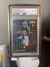 2025 Panini Prizm - Fireworks Quinshon Judkins #19 (RC) Black Finite 1/1 PSA 10
