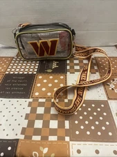 NFL FOOTBALL WASHINGTON COMMANDERS TEAM CROSSBODY CLEAR STADIUM BAG LONG STRAP