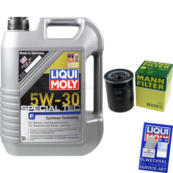 Mann Inspektionspaket 5L Liqui Moly 5W-30 FüR Mitsubishi Mirage/Space-image