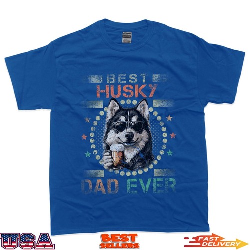 Lustiges T-Shirt Husky Papa Hundebesitzer Husky Hundeliebhaber Papa - Bild 6 von 6