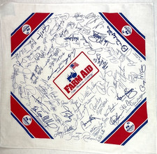 Vintage 1985 Farm Aid Concert Bandana Sammy Hagar Brian Wilson ++ NEW