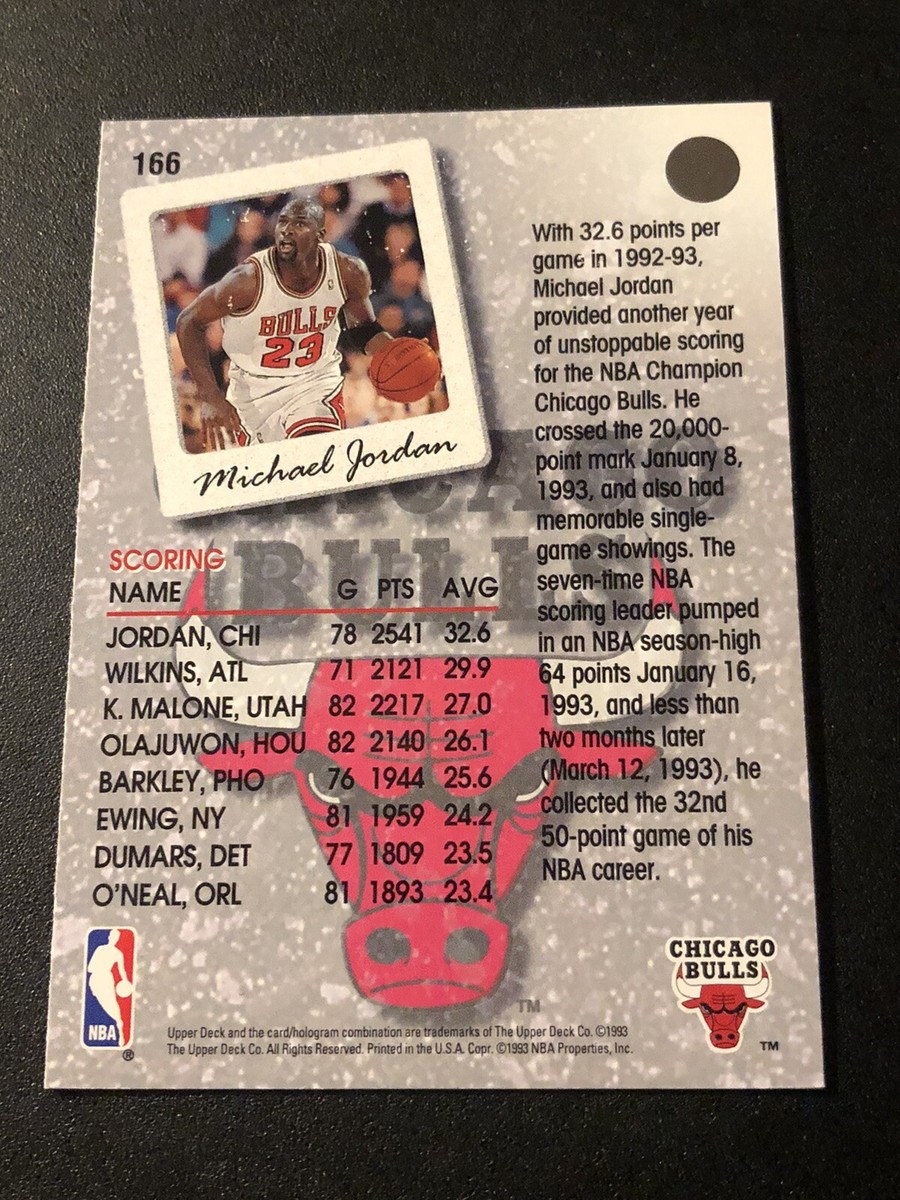 1993-94 Upper Deck Season Leaders Michael Jordan #166 HOF | eBay