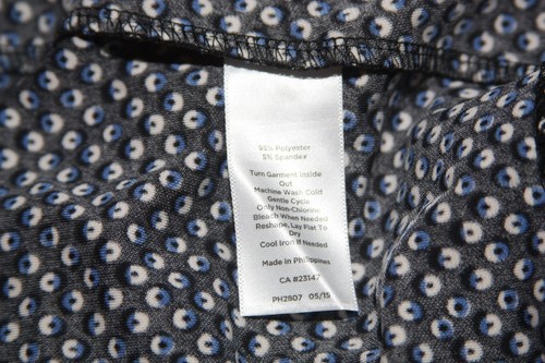 Talbots Petites Skirt 14P Petite Gored Below Knee Jersey Geometric $99.00 Black - Picture 6 of 6