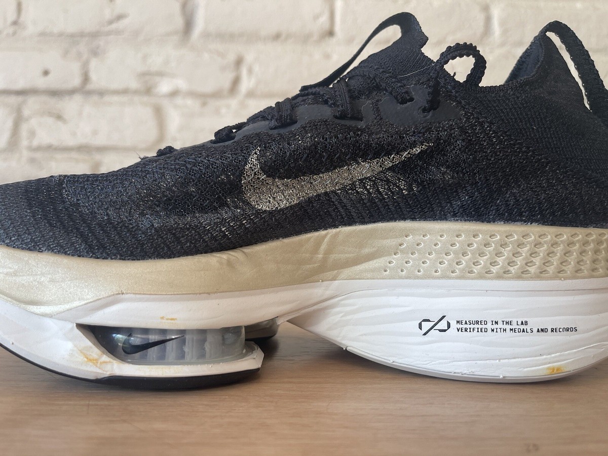 Nike Air Zoom AlphaFly Next % 2 Black Gold Sail Men Size 8.5 Nike Air Zoom AlphaFly Next % 2 Black Gold Sail Men Size 8.5