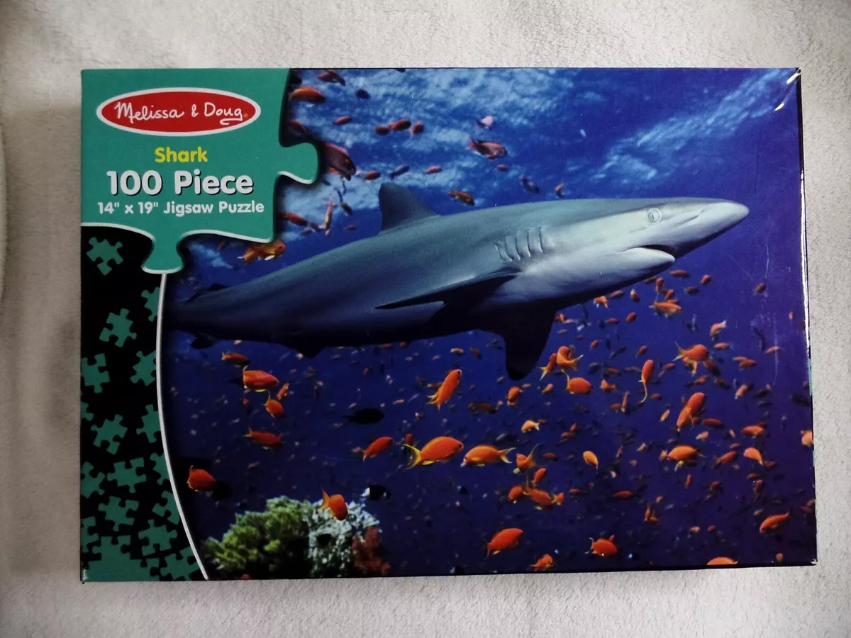 Melissa Doug Shark 100 Piece Puzzle 1360 eBay