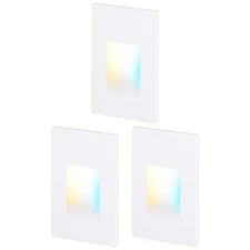 3-Pack 5CCT 120V LED Stair Lights Indoor Outdoor, 5%-100% Dimmable