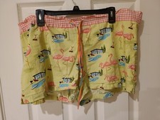 Nick and Nora "Green Flamingos" Pajama Bottoms - SZ. L