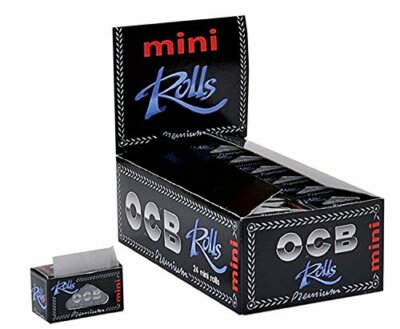 OCB Mini Premium Rolls Paper Blättchen 10 Rolls Rollen Inkl. 10 Leaf Zipper Bags