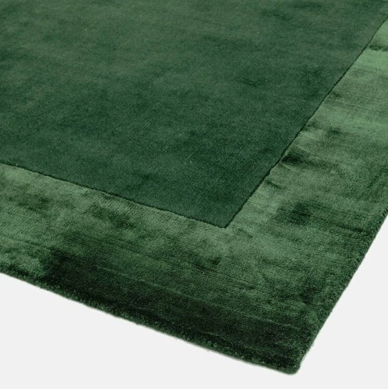 Alfombra hecha a mano colección acento lana seda alfombra acolchada alfombra de lana Morden alfombra de lana Foto 4 de 4