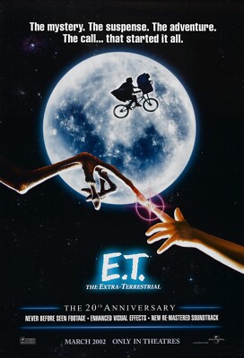 1982 E.T. The Extra Terrestrial Movie Poster 11X17 Elliott Gertie