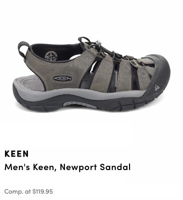 Keen Newport Steel Grey Sport Sandal Men\'s sizes  8 Keen Newport Steel Grey Sport Sandal Men main image 3