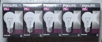 10 x Philips E27 75W klar Classic A60 Glühlampe Glühbirne dimmbar Kein LED 930lm