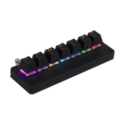 7Keys Makro Mechanisch RGB Spiele Tastatur Programmierbare Blaue Schalter
