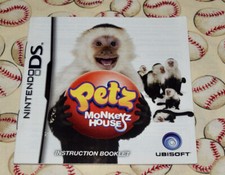 Petz Monkey House Games Nintendo DS Replacement Game Manual NO GAME