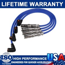 8mm 4X Spark Plug Wires Set 27588 Replace For Beetle Bora VW Golf GTI Jetta 2.0L