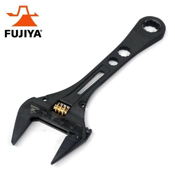 Hardware King] Japan Fuji Arrow FUJIYA FGL-38-BG Ultra-Lightweight Adjustable Wrench Ratchet Torx Large Opening Movable Black Gold I.205830811