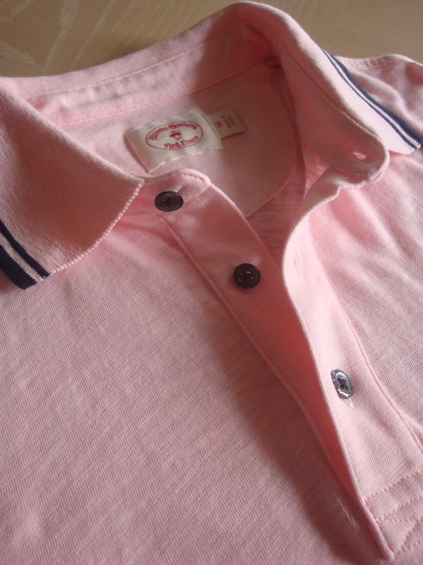 New Brooks Brothers Red Fleece Pink Tipped Polo (M)