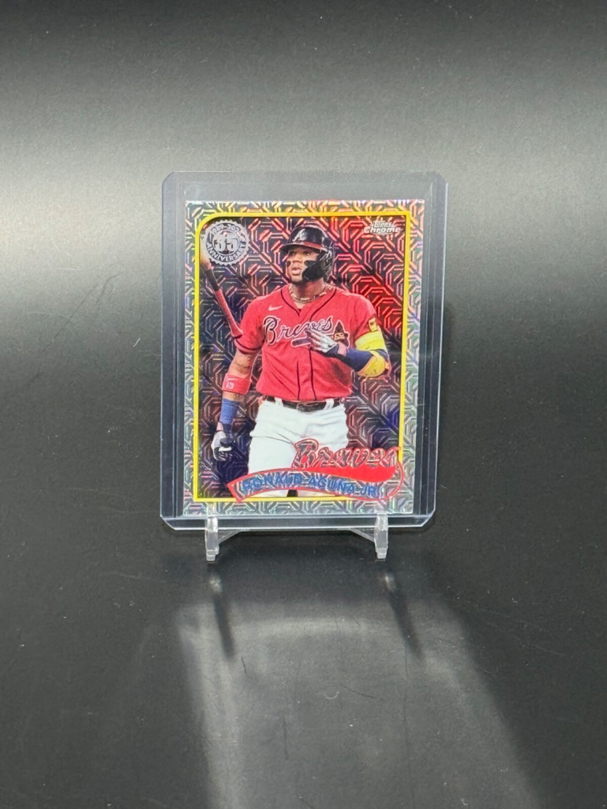 2024 Topps Series 2 #2T89C-56 Ronald Acuna Jr. 1989 Silver Pack Mojo Refractor