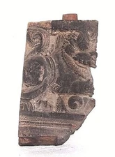 Wooden Panel Carved Yali Bracket Vintage Old Antique Rare Home Decor