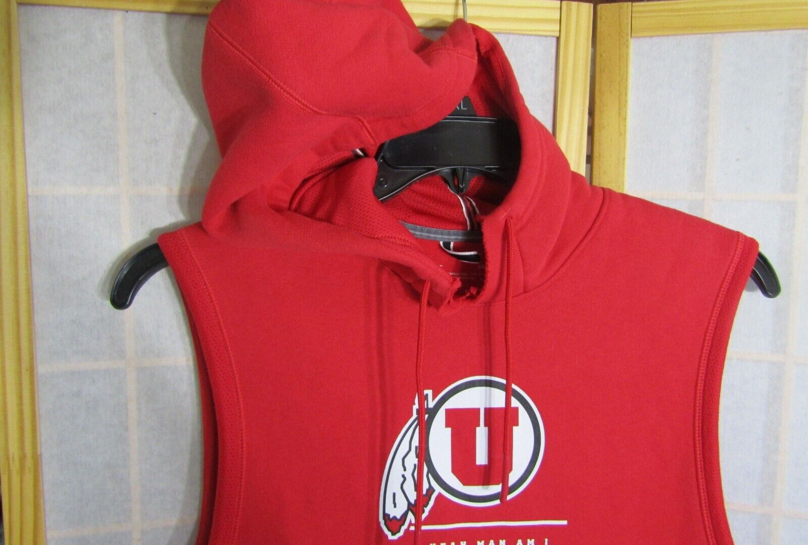 Under Armour University of Utah Logo Polyester Loose Hoodie Vest Shirt Men's S thumbnail 3