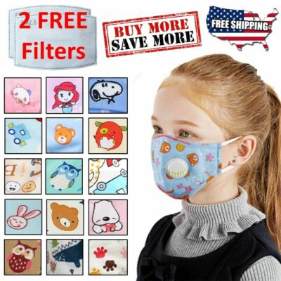 Kid's Reusable, Washable 3 Ply Cloth Face Mask With Filter Pocket Nordic Reindeer