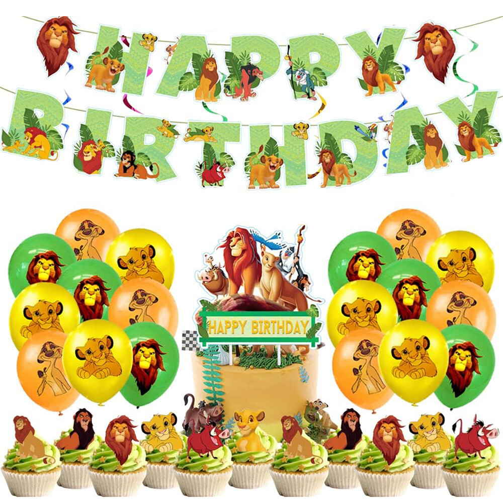 44Pcs The Lion King Party Decor Lion-Themed Birthday Party