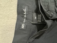 TRAVIS MATHEW 10" Stretch Flat Front Black Golf Shorts Sz 38