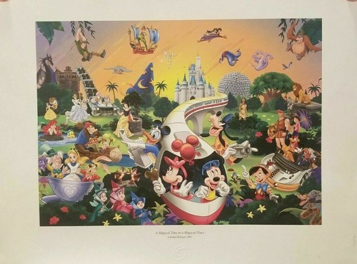 Disneyworld 2005 Magical Time In A Magical Place LITHOGRAPH Print Poster no coa
