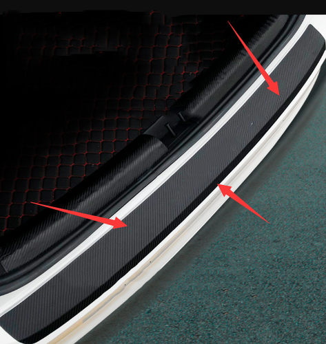 Carbon Fiber Rear Bumper Sill Plate Protector For Nissan Rogue Sport 2017-2022 - Foto 4 di 7