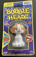 Dog Flocked Bobble Headz Bobblehead Ja-Ru Toys RARE 2010 New Sealed
