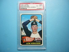 1965 TOPPS MLB BASEBALL CARD #462 LEW KRAUSSE PSA 8 NM/MINT SHARP+ '65 GL