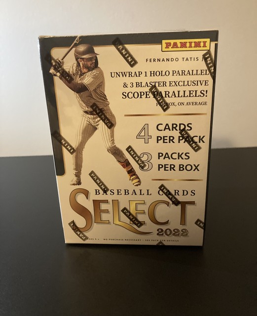 Panini Select MLB Baseball Blaster Box 12 Trading Cards Total Per Box, 2022 (4 Packs Per Box