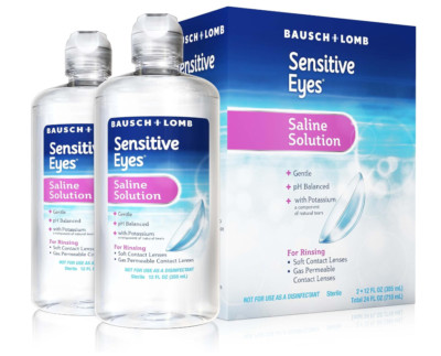 Contact Lens Solution by Bausch & Lomb, Sensitive Eyes Solution (Twin Pack)