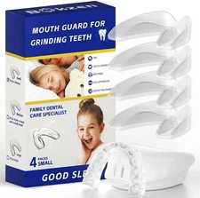 4 Pack Kids Mouth Guard for Grinding Teeth, Custom Kids Night Guards for Clenchi