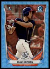 2014 Bowman Chrome Blue Wave Refractor Ryan Ripken Washington Nationals