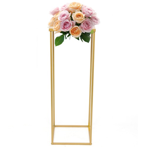 Pied de table piédestal support fleur mariage métal doré 70 cm déco amovible - Photo 8/20